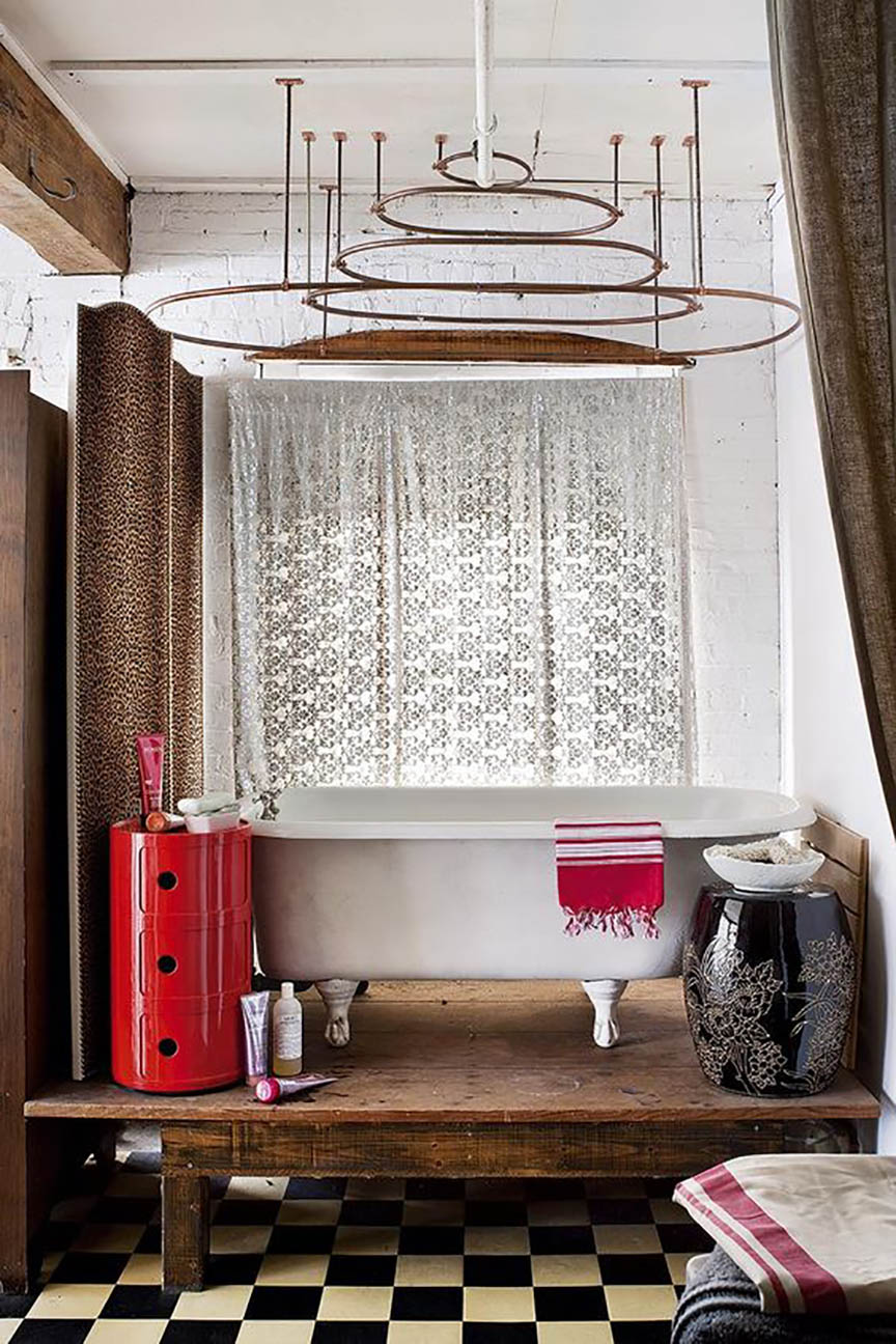 baño rústico ducha, yosíquesé