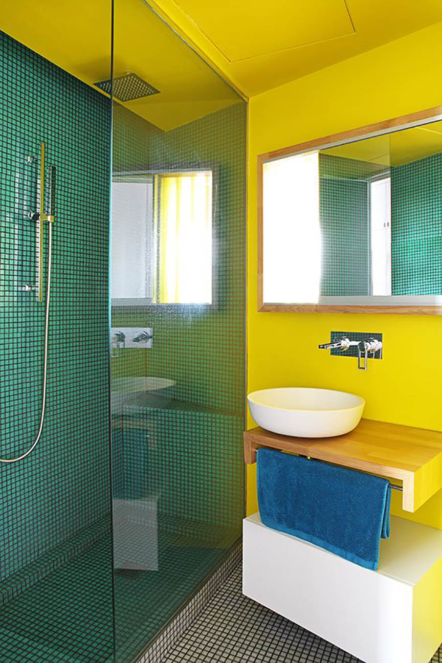 plato de ducha espejo baño