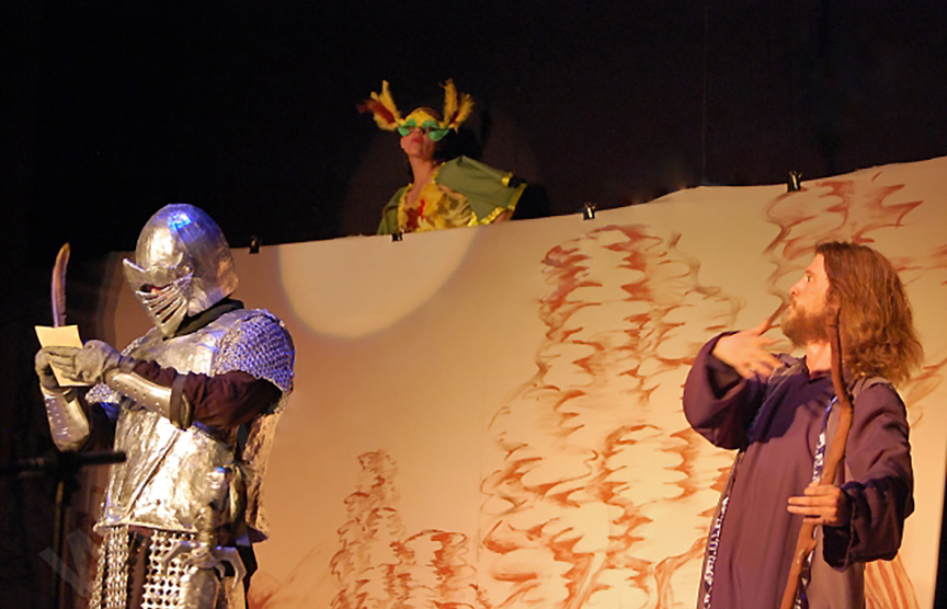 adaptación del caballero de la armadura oxidada adaptación de obra de teatro, narrativa teatral, yosíquesé