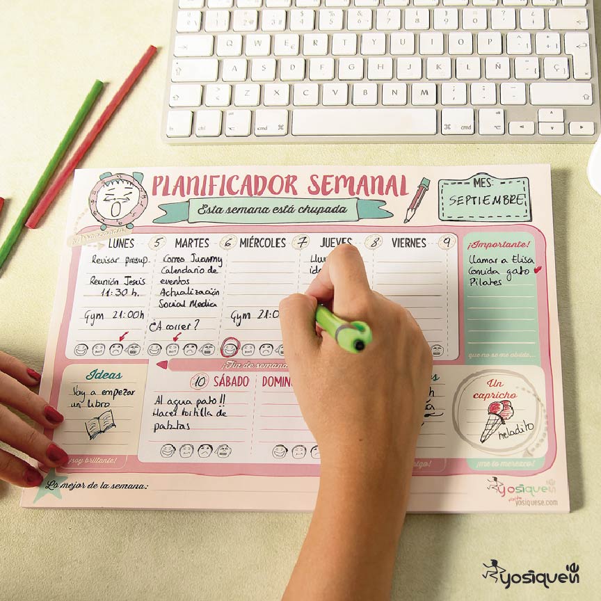 planificador semanal, yosíquesé