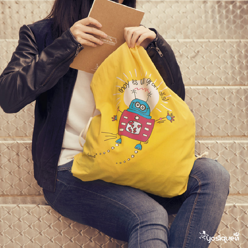 mochila con mensaje, yosíquesé
