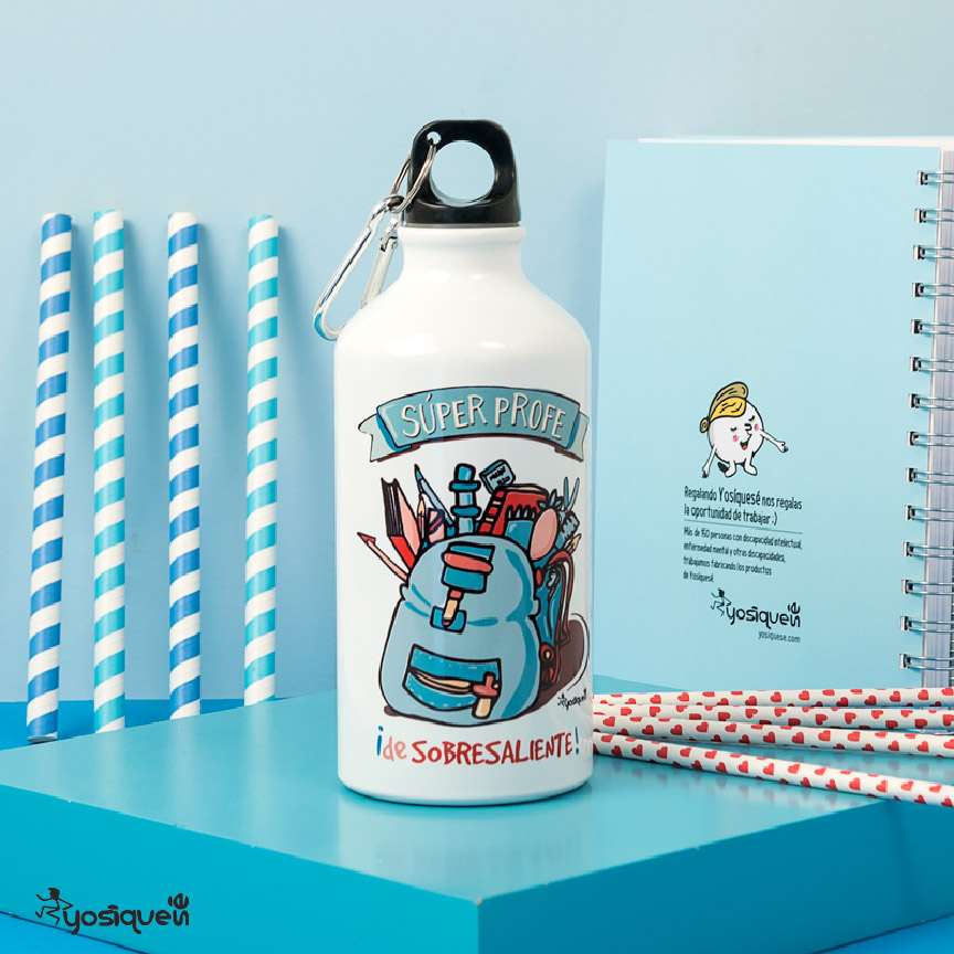 botella termo botella de aluminio profes, yosíquesé